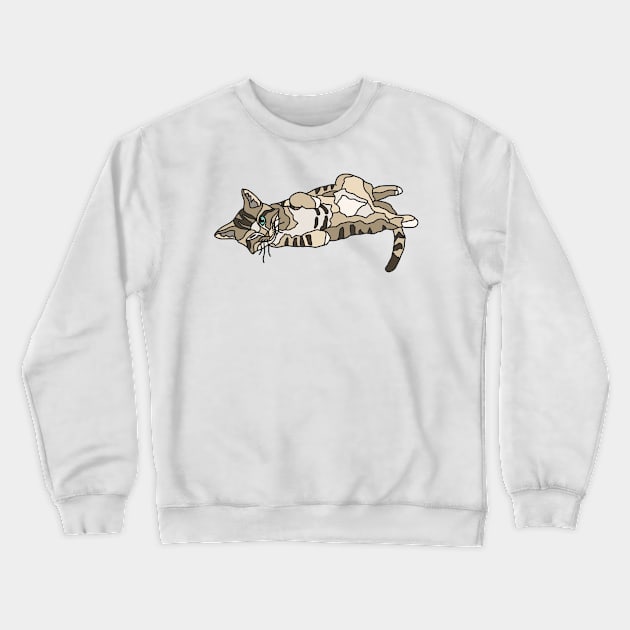 Tabby Kitten Winking Crewneck Sweatshirt by Archit.Haus